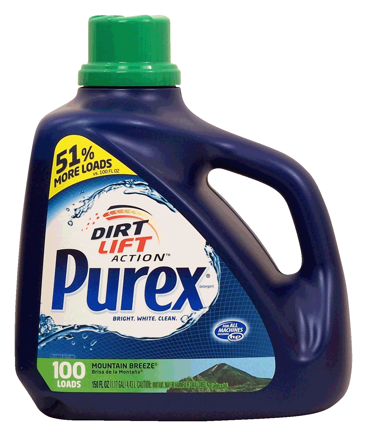 Purex  liquid detergent, for all machines including high efficiency, mountain breeze scent,100 loads Full-Size Picture